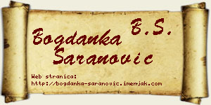 Bogdanka Šaranović vizit kartica